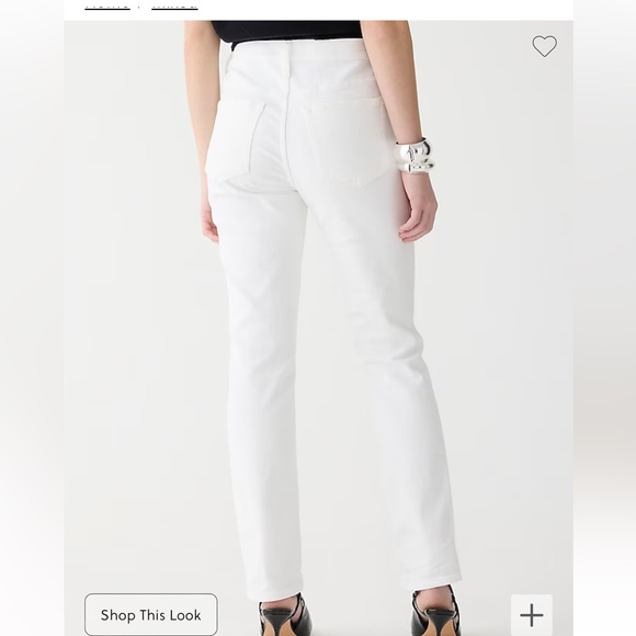 J. CREW Petite 9" vintage slim-straight jean white wash BQ305 - Picture 4 of 14